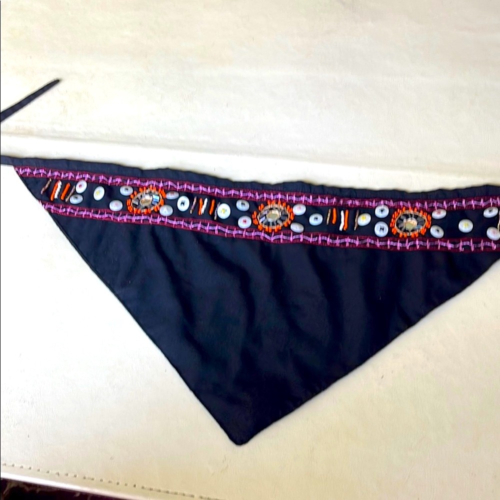 #Embroidered mirror Bandana Kerchief